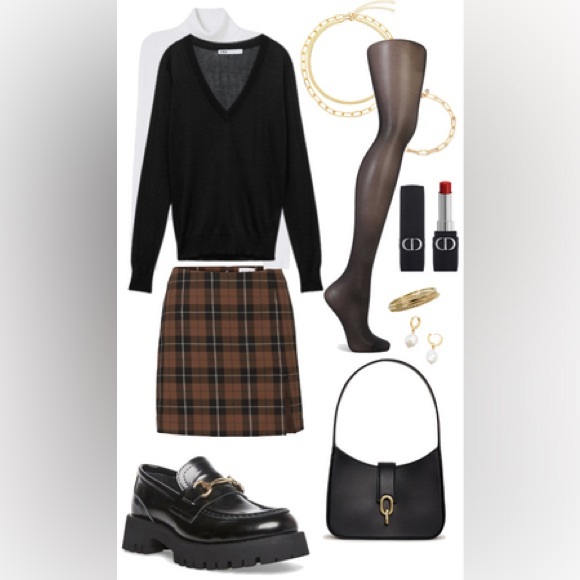 NWT Sunday Best Burgundy Plaid Mini Skirt Sz 4 - Picture 4 of 13